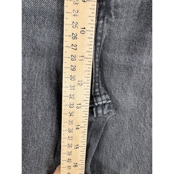 Abercrombie 90s straight ultra high jeans charcoal boho‎ curve Love sz 30 - Picture 5 of 11
